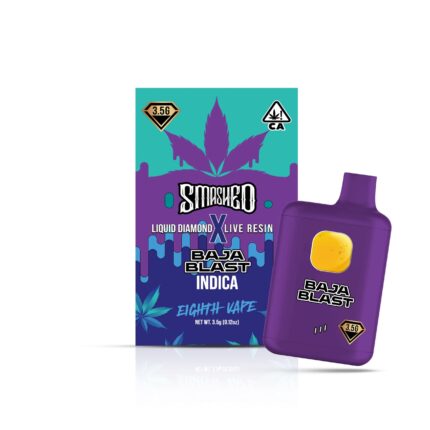 3.5g Disposable- Unicorn Breath – Liquid Diamond x Live Resin by Smashed (Indica)